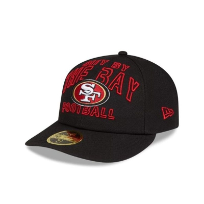 Black San Francisco 49ers Hat - New Era NFL NFL Draft Alternate Low Profile 59FIFTY Fitted Caps USA7401635